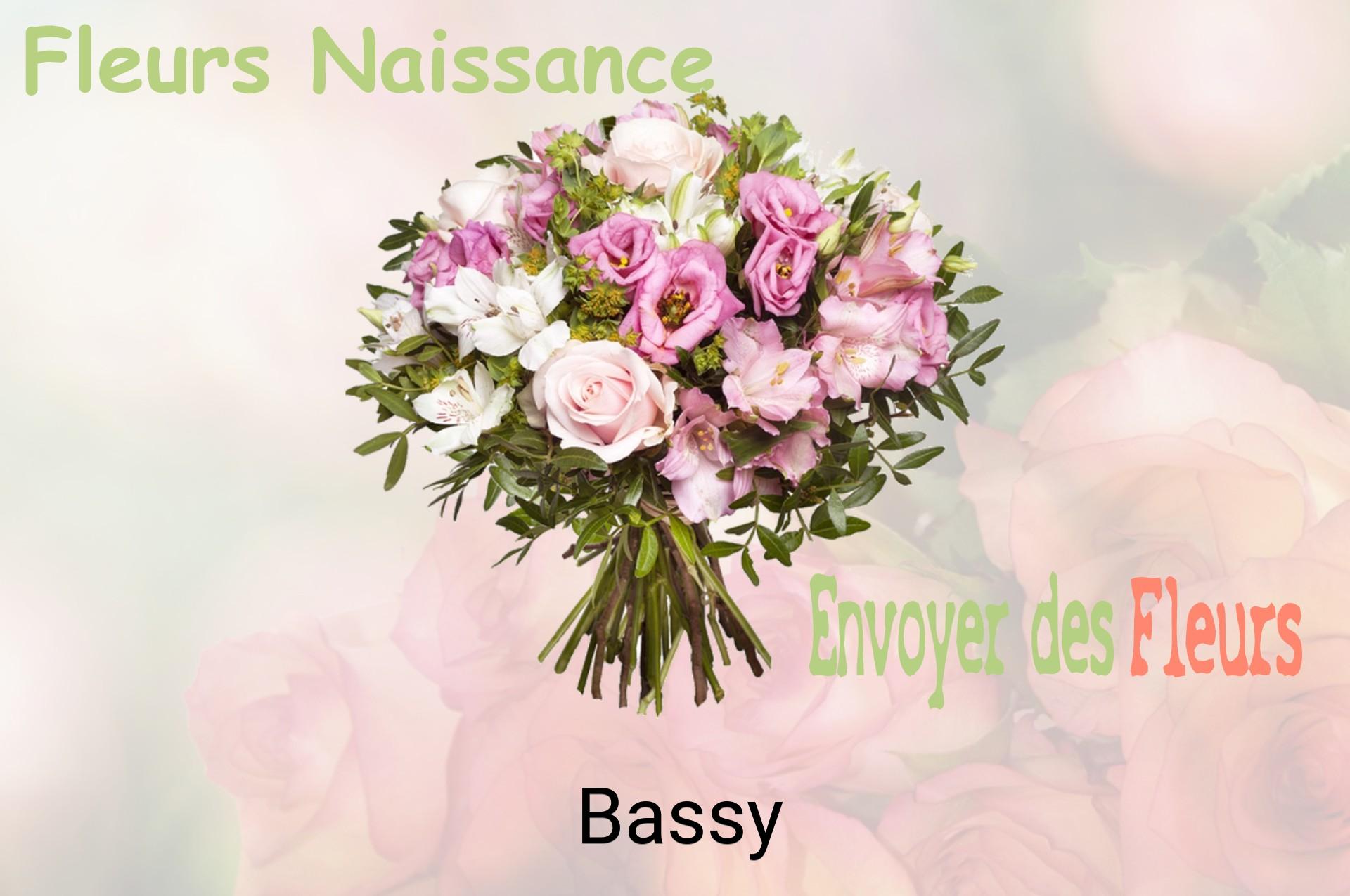 Bouquet de fleurs de naissance livré à Bassy